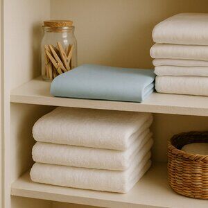 Vintage Meadowbrook Flat Sheet Poly Cotton Sky Blue Full USA New